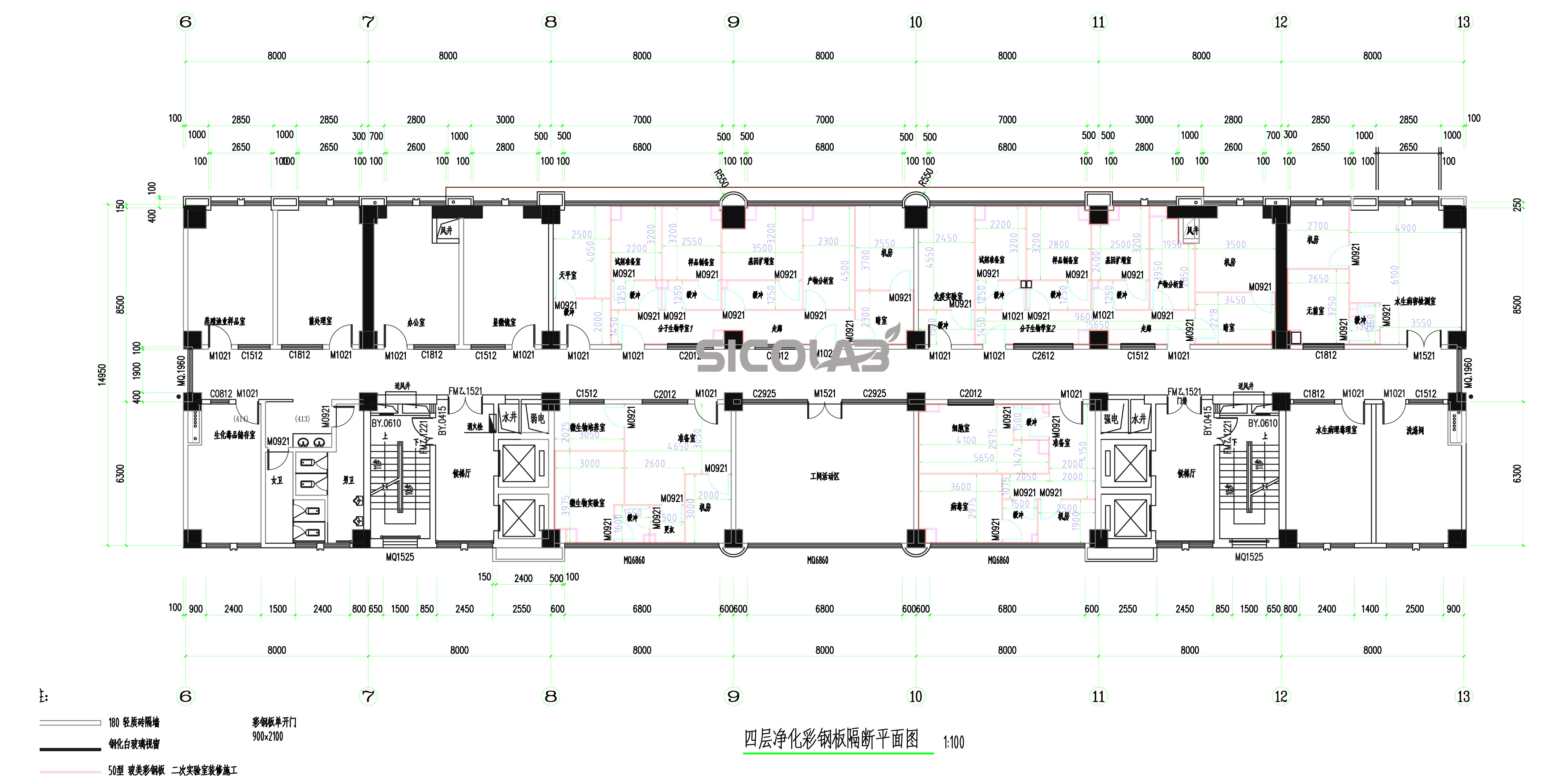 干细胞实验室洁净区隔墙平面图与SICOLAB出入境服务解析